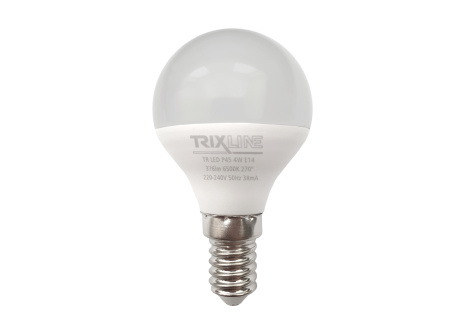 LED žiarovka Trixline 4W 376lm E14 P45 studená biela