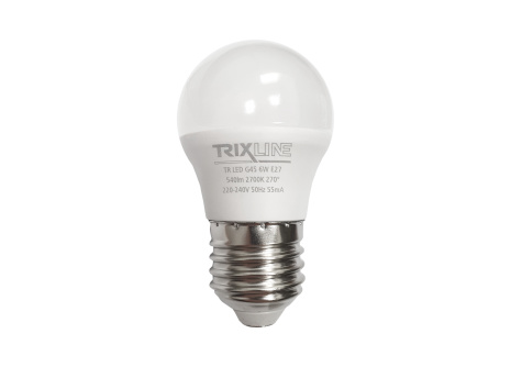 LED žiarovka Trixline 6W E27 G45 teplá biela