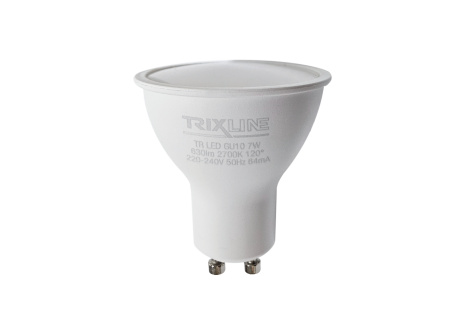 LED žiarovka 7W 630lm GU10 2700K teplá biela Trixline