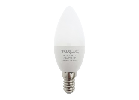 LED žiarovka Trixline 4W 360lm E14 C35 teplá biela