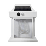 TR- 63 LED Solárna nástenná lampa so senzorom pohybu - biela Trixline