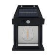 TR- 62 LED Solárna nástenná lampa so senzorom pohybu - čierna Trixline