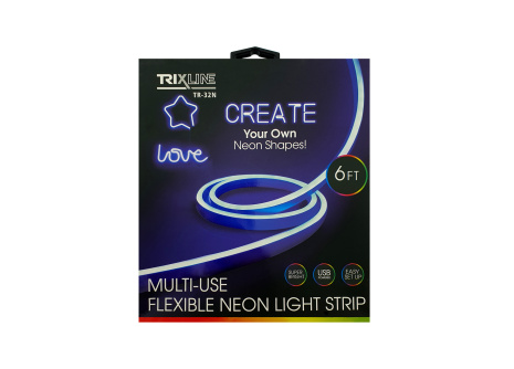 TR-32N Flexibilný NEONOVÝ LED pásik - modrý 1,8m na USB Trixline