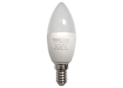 LED žiarovka Trixline 8W 736lm E14 C35 neutrálna biela