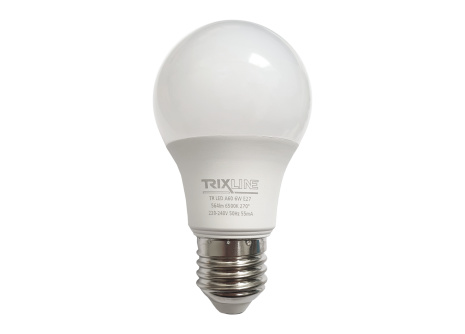 LED žiarovka Trixline 6W 564lm E27 A60 studená biela